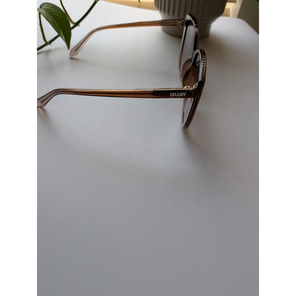 Quay Ever After Sunglasses OS Boho Y2K Maximalist Brown Gradient Lens Chic Vibe - Picture 6 of 6